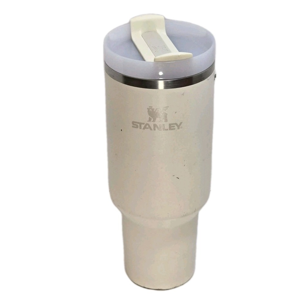 Stanley Quencher 40oz Insulated Tumbler Cream GUC‎ Minimalist 🧊